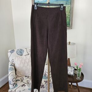 Sigrid Olsen Microsuede Flat Front Pant Sz 4